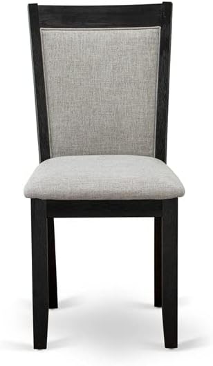 East West Furniture X697MZ606-5 5 Piece Kitchen Table Set for 4 Includes a Rectangle Dining Table with X-Legs and 4 Shitake Linen Fabric Parson Dining Chairs, 40x72 Inch, Multi-Color