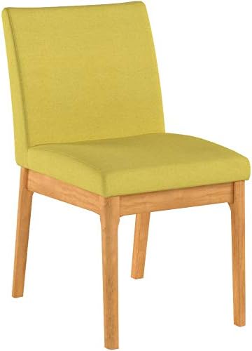 GDF Studio Katherine Mid Century Modern Green Tea Fabric/Oak Finish Dining Chair (Set of 2)