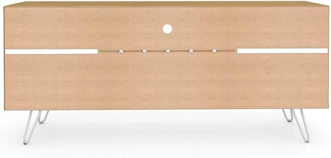 Manhattan Comfort Baxter 53.54" Mid Century TV Stand for Bedroom and Living Room Use, Entertainment Center with Storage, Shelves and Wine Racks, Ideal for 46 to 50 Inch Screens, Cinnamon