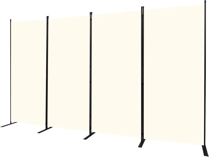 Room Divider 6FT Portable Room Dividers and Folding Privacy Screens, 136'' W Fabric Divider for Room Separation, 4 Panel Partition Room Dividers Freestanding Wall Divider Screen for Dorm Studio Office
