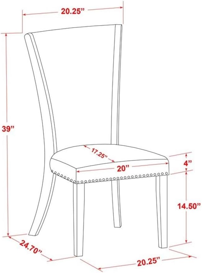 East West Furniture X027VE005-7 7 Piece Dining Set Consist of a Rectangle Dining Room Table with X-Legs and 6 Grey Linen Fabric Upholstered Parson Chairs, 40x72 Inch, Multi-Color