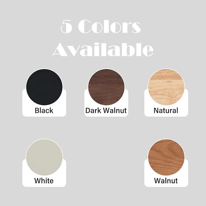 CozyDH Adjustable C Shaped End Table, Rolling Side Table Solid Wood TV Sofa Tray Table for Couch Arm Eating Multi-Purpose, Small Coffee Table with Wheels Living Room Bedroom, Dark Walnut