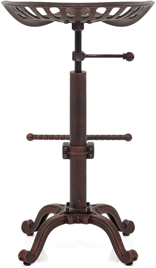 Industrial Bar Stools-Swivel Tractor Seat-Bar Height Adjustable 23-31inch-Kitchen Island Dining Chair