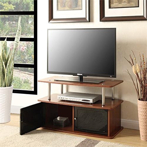 Convenience Concepts Designs2Go TV Stand with 2 Cabinets, Cherry