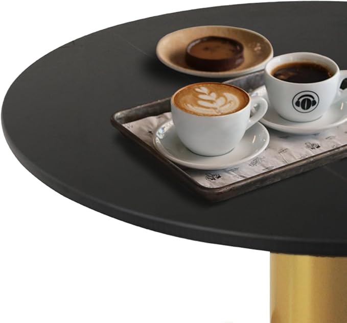Side Table with Marble Top Metal Gold End Table Modern Sofa Side End Table Coffee Round Side Desk for Couch Living Room Bedroom