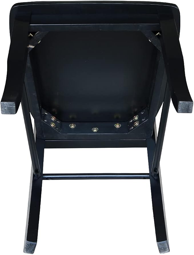 International Concepts Pair of Madrid LadderBack Chairs, Black