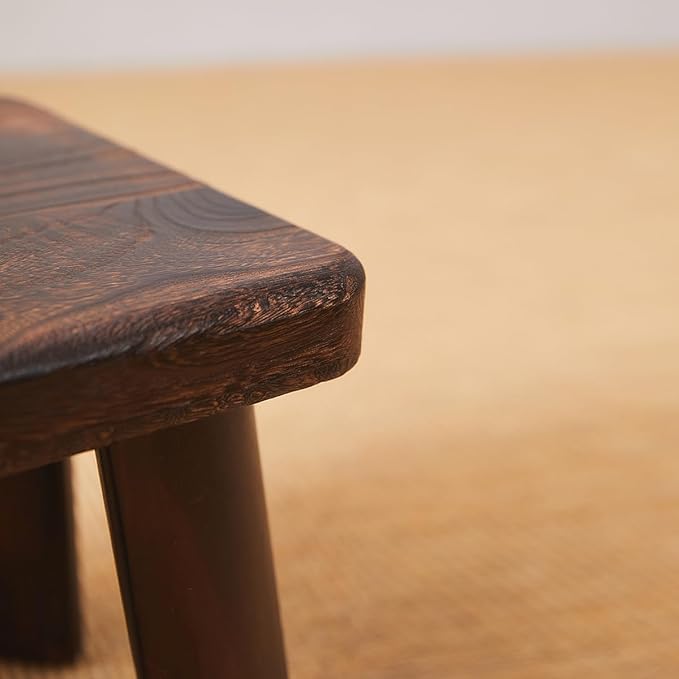 Wood Stool & Bench - Kids, Small, Kitchen Step, Wooden Steps & Plant Stand (14.2"x10.2"x7.1")