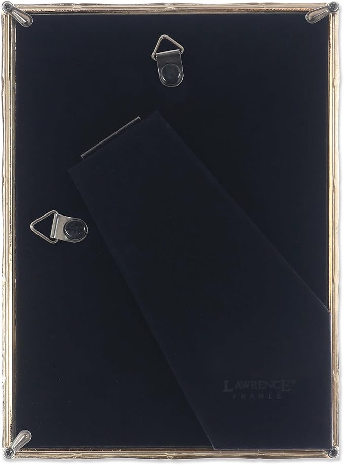 Lawrence Frames 5" W x 7" H Gold Metal Picture Frame with Bamboo Design (712257)