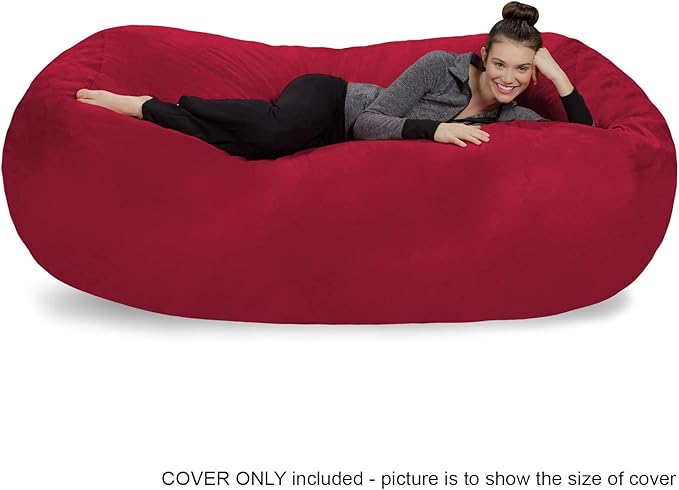 Sofa Sack Bean Bag Chair Cover, 7-5-feet, Cinnabar