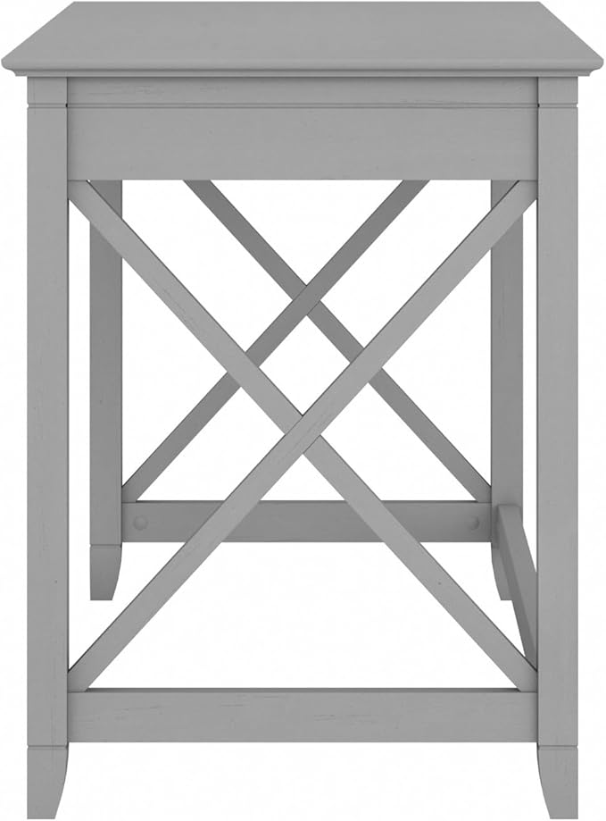 Bush Furniture Key West 48W Writing Desk in Cape Cod Gray