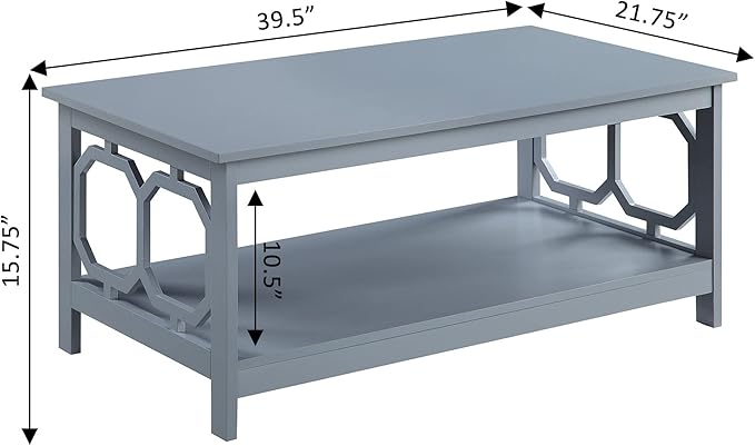 Convenience Concepts Omega Coffee Table, Gray