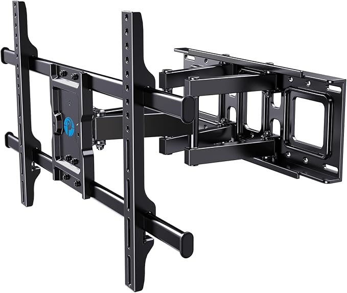 Pipishell Full Motion TV Wall Mount for Most 37-75 Inch TVs up to 132lbs, Wall Mount TV Bracket Articulating Swivel Tilt Extension Leveling Max VESA 600x400mm Fits 12/16" Wood Stud, PILFK1
