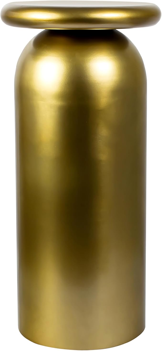 JONATHAN Y END1008B Miles 22.75" Mid-Century Modern Metal Sleek Cylinder Drink Table, Gold for Living Room, Bedroom, Office, Bathroom