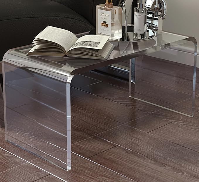 Acrylic 24" Small Table-Multipurpose Modern Furniture for Use as Lap desks, Acrylic Side Table or End Table in Living Rooms, Bedrooms and Offices
