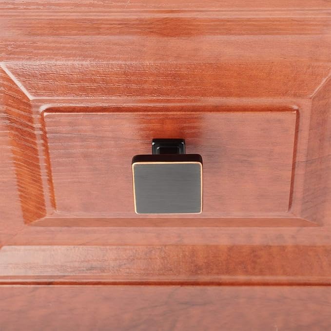 KOOFIZO 10 Pack Oil Rubbed Bronze Cabinet Knobs Bronze Drawer Knobs K08 Square Single Hole Cabinet Pulls for Cabinets Drawer Dresser Cupboard Bedroom Closet Bathroom Vanity