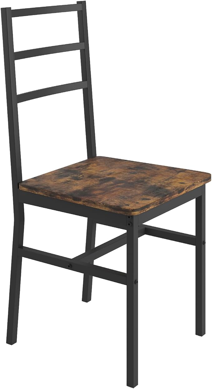Ball & Cast 5 Pieces Dining Table Set with 4 Chairs,Kitchen Table and Chairs for 4 W/ 47.2" Rectangle Desk,Living Room Furniture W/Backrest,for Small Space,Brown