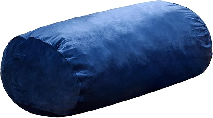 Hobestluk 4FT Bean Bag Chair Large Beanbag with Removable Cover Adult Bean Bag Chair with Portable Handle Desgin for Living Room Bedroom (Blue, 4FT)