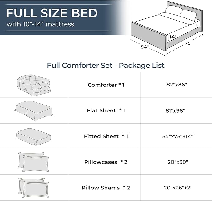 HEVUMYI Pink Full Comforter Set - 7-Piece All Season Bed in a Bag Full, Ultra Soft Bedding Set with Comforter, Flat Sheet, Fitted Sheet, Pillowcases, Pillow Shams, Pink