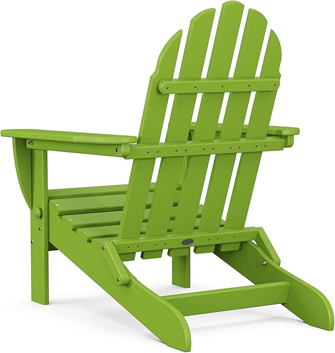 POLYWOOD AD5030LI Classic Folding Adirondack Chair, 29W x 35D x 34H, Lime