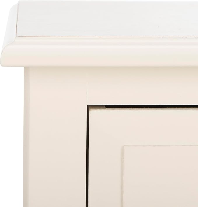 Safavieh American Homes Collection Michaela Side Table, 15" x 11.8" x 35.8", Distressed White