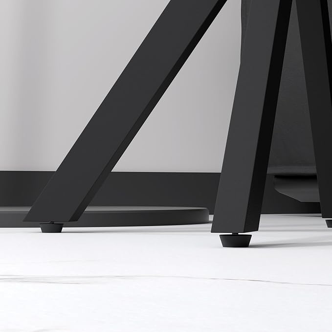 Square Side Table Set of 1, Modern Stylish End Table with Faux Marble Top and Black Metal Legs,Durable Sofa Side Table for Living Room Bedroom