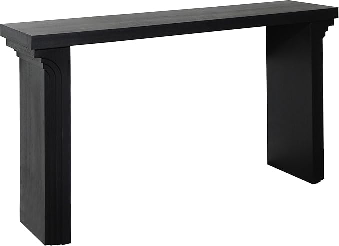 KEIKI Wood Entryway Console Table Behind Couch & Sofa, Modern Minimalist Style for Entrance, Hallway, Living Room, Black