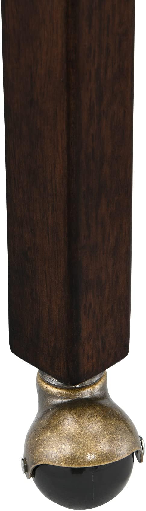 LEEMTORIG Large Dining Chairs with Casters and Arms, Rolling Dining Chairs with Wheels, Accent Wood Boss Caption's Chairs, 26" D x 25.2" W x 31.5" H, Espresso Legs & Yellowish Brown Fabric SY-318-LT
