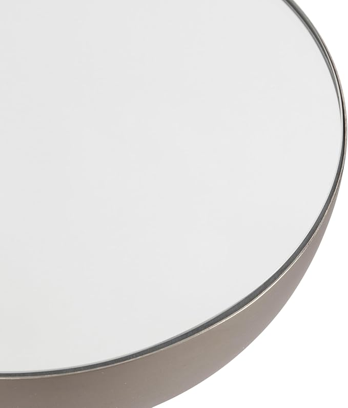Kate and Laurel Chandon Mid-Century Sophisticated Drink Table; 8 x 8 x 23; Antique Nickel; Glam Sculptural Plant Pedestal Table for Use as Antique Mini Table or Bathtub Accent Table