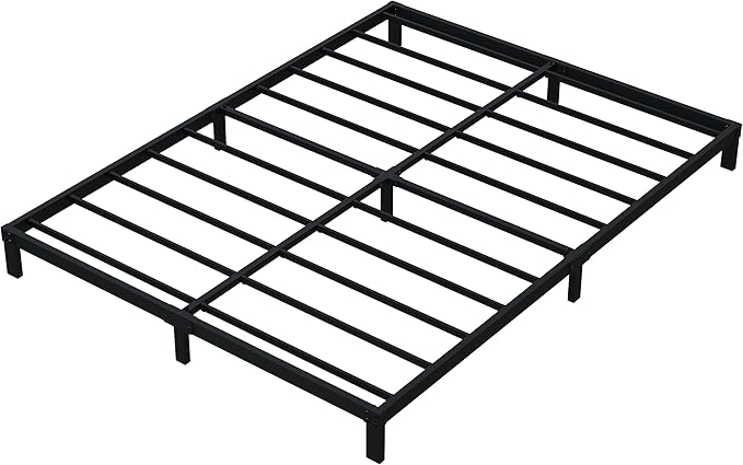 7 Inch King Bed Frame No Box Spring Need, Low Profile Metal Platform King Size Bed Frame, Heavy Duty Support Bedframes King, Easy Assembly