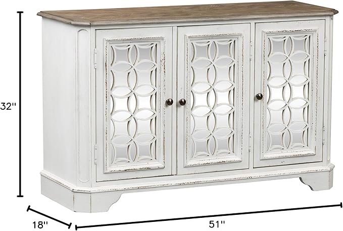 Liberty Furniture Industries Magnolia Manor TV Console, W51 x D18 x H32, White
