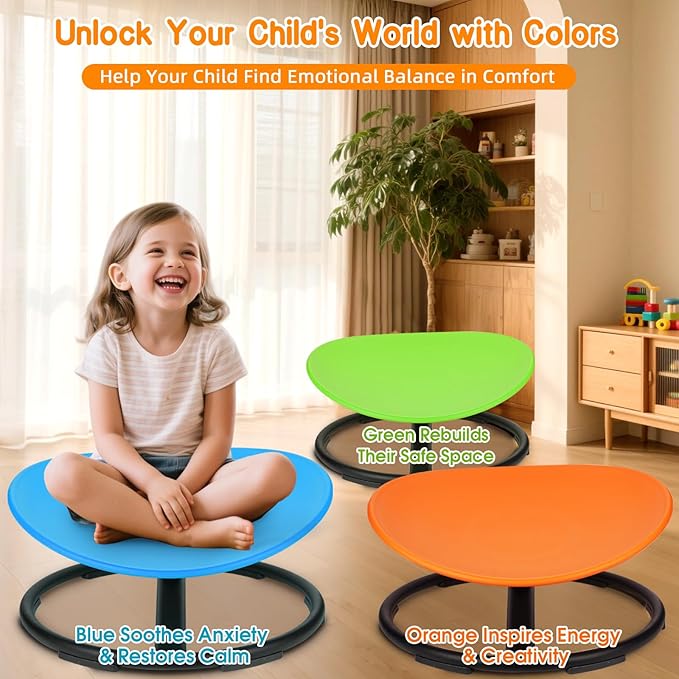 Sensory Spinning Chair for Autistic Kids, Training Body Coordination Sit and Spin Sensory Toys for Kids, ADHD Autism Sensory Products Toys, Swivel Chair for Kid Toddlers Toy