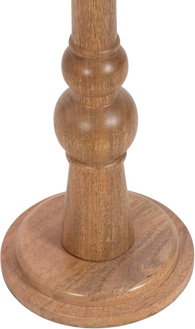 Kate and Laurel Wegner Transitional Wooden Round Drink Table, 8 x 8 x 23, Natural Wood, Modern Durable Pedestal Table for Use as Round Drink Table, Indoor Plant Stand, or Decorative Mini Table