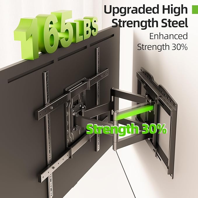 USX MOUNT Heavy Duty TV Wall Mount for 32-105" TVs up to 165lbs with 8" Sliding Design,Ultra-Large Mount for up to 24" Studs with Swivel,Tilt&Leveling,Pre-Assembled Monitor Bracket Max VESA 800x600mm