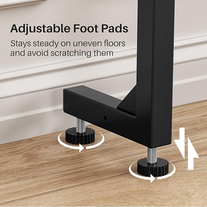 Kitstorack 2-Pack Dark Gray Long Sofa Table Behind Couch, Adjustable Height (25"-33") & 2 Power Outlets, Narrow Console Table, 5.9" D x 79" L, Thin, Split Design for Separate Use