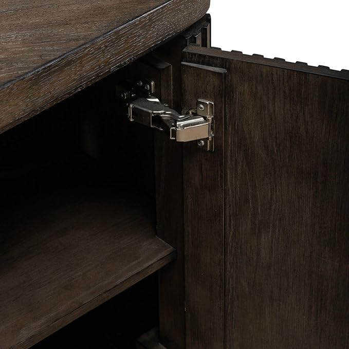 Liberty Furniture Cascade Falls 82 Inch TV Console for Living Room Media Storage - Satin Espresso Oak