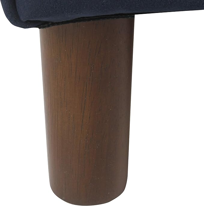 Homepop Home Decor | Upholstered Modern Storage Ottoman Bench with Pillows | Ottoman Bench with Storage for Living Room & Bedroom | Decorative Home Furniture (Dark Navy) Large