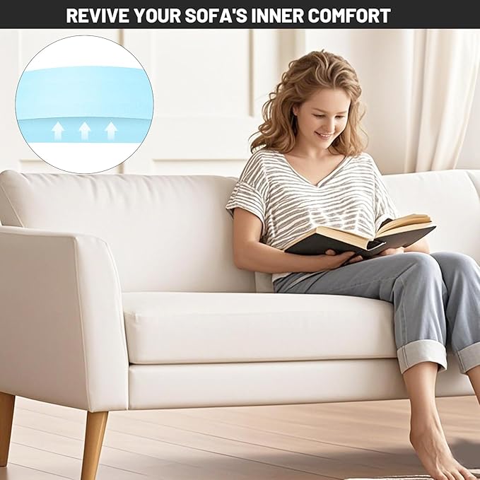 Couch Cushion Support for Sagging Seat - 20" x 20" High-Density Curved Foam Sofa Cushion Support Board,Couch Supporter for Under The Cushions,Blue Set of 1