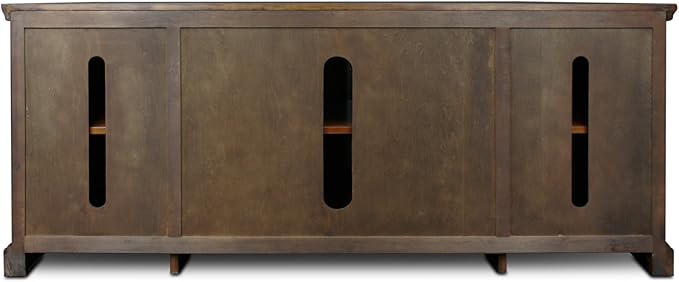 Leick Home 87360 TV Stand with Enclosed Storage For 65" TV's, Westwood Brown Cherry