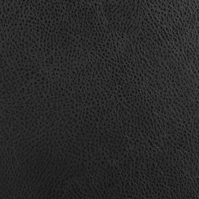 Armen Living Madrid 26" Counter Height Swivel Barstool in Ford Black Faux Leather and Mineral Finish