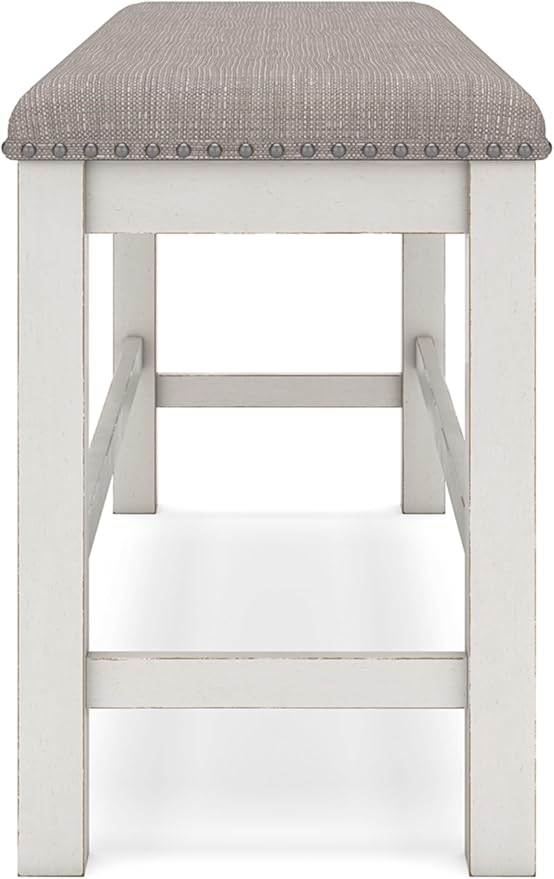 Signature Design by Ashley Robbinsdale 49" Counter Height Dining Bench, Antique White