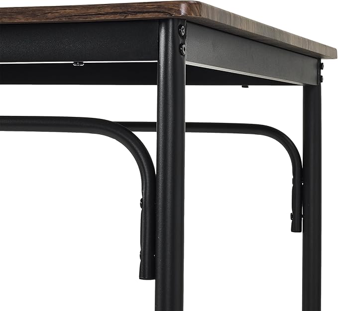 VECELO Kitchen Dining Table Set with Upholstered Bench & 2 Chairs | Space-Saving Compact Design | Perfect for Small Apartments, Breakfast Nooks