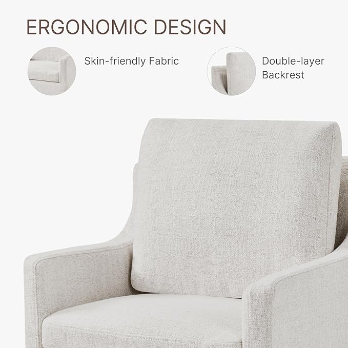 Upholstered Dining Chairs with Casters Easy Assembly Side Deskchair with Rollers for Diningroom, Living Room, Linen, 1 Box
