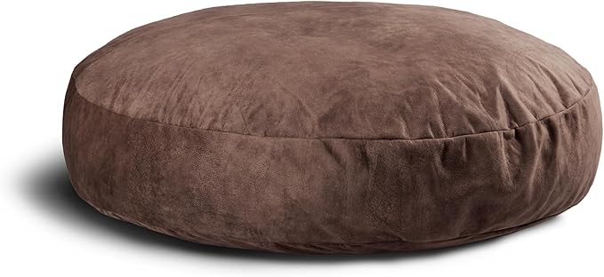 Jaxx 6 Foot Cocoon - 2-in-1 Convertible Bean Bag Bed & Large Bean Bag Chair for Adults - Padded Microvelvet, Chestnut