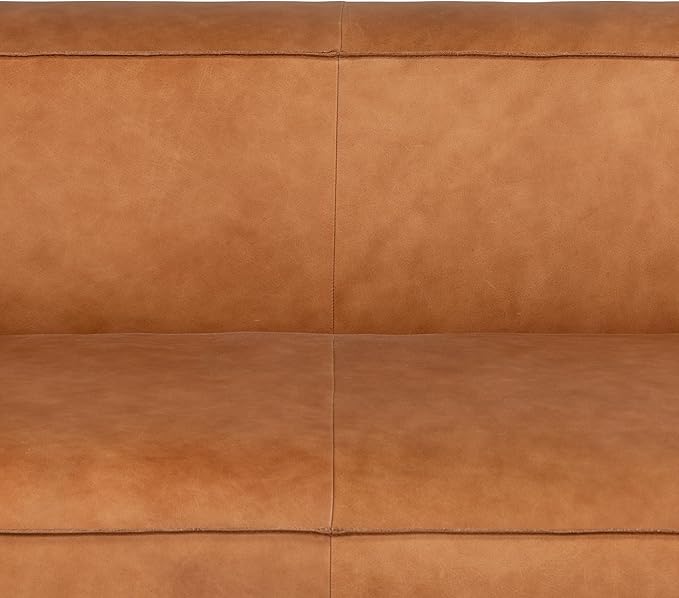 POLY & BARK Piazza Reversible Corner Sectional 125" Sofa in Bourbon Tan