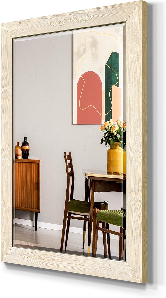 Wexford Home Barnwood Wood Full Length Mirror - Distressed White (AR1-L01)