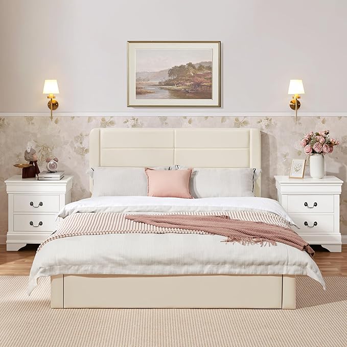 Yaheetech Fully-Assembled Nightstand with Drawers, Classic 2-Drawer Nightstand Large Bedside Table with Storage, Wooden Painted Storage Cabinet for Bedroom, 21.5″L×16″W×24.5″H, White