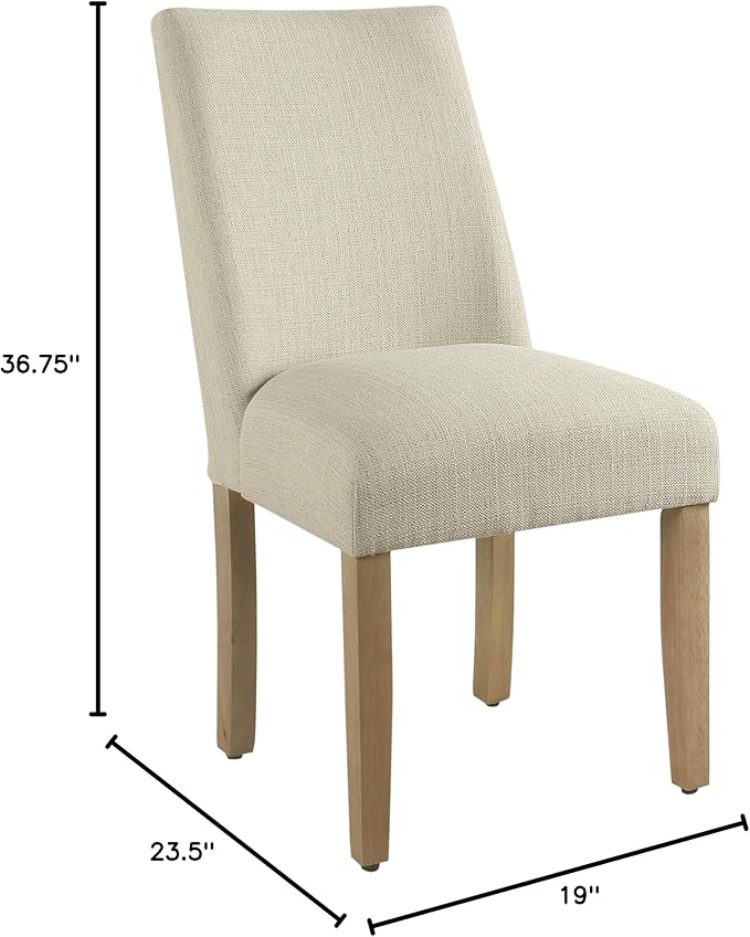 HomePop Marin Curved Back Dining Chair, Single Pack, Linen