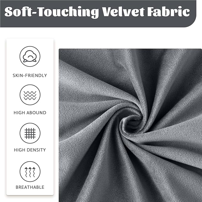 Furniliving 44 Inch Bedroom Benches, Upholstered Tufted Striped Fabric Ottoman Bench with X-Shaped Metal Legs for Living Room, Solid Wood Indoor Bench for Foyer (Grey)