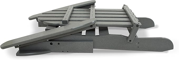 POLYWOOD AD5030GY Classic Folding Adirondack, Slate Grey