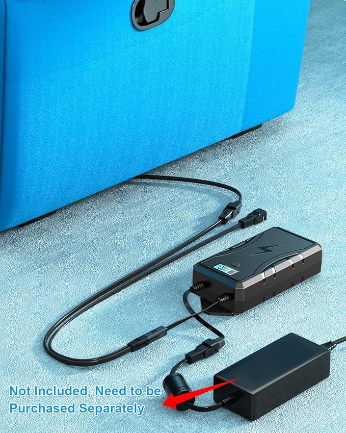 Ponkor Battery Pack for Reclining Furniture- 2500mAh Power Recliner Battery Rechargeable, Universal Furniture Battery Pack with 2-Pin Electric Cord for Lift Chairs Sofas- Power Supply